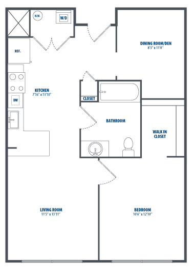 floorplan image for Unit 313